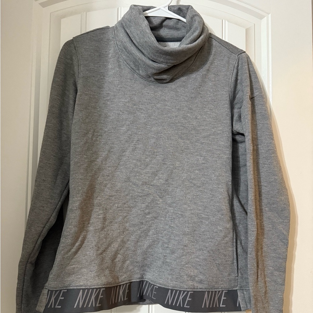 Nike Dri-FIT Heather Gray Cowl Neck Top